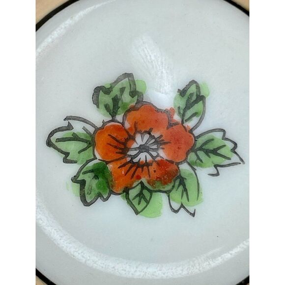 Vintage Noritake Lusterware Porcelain Footed Bowl & Spoon - Picture 5 of 9